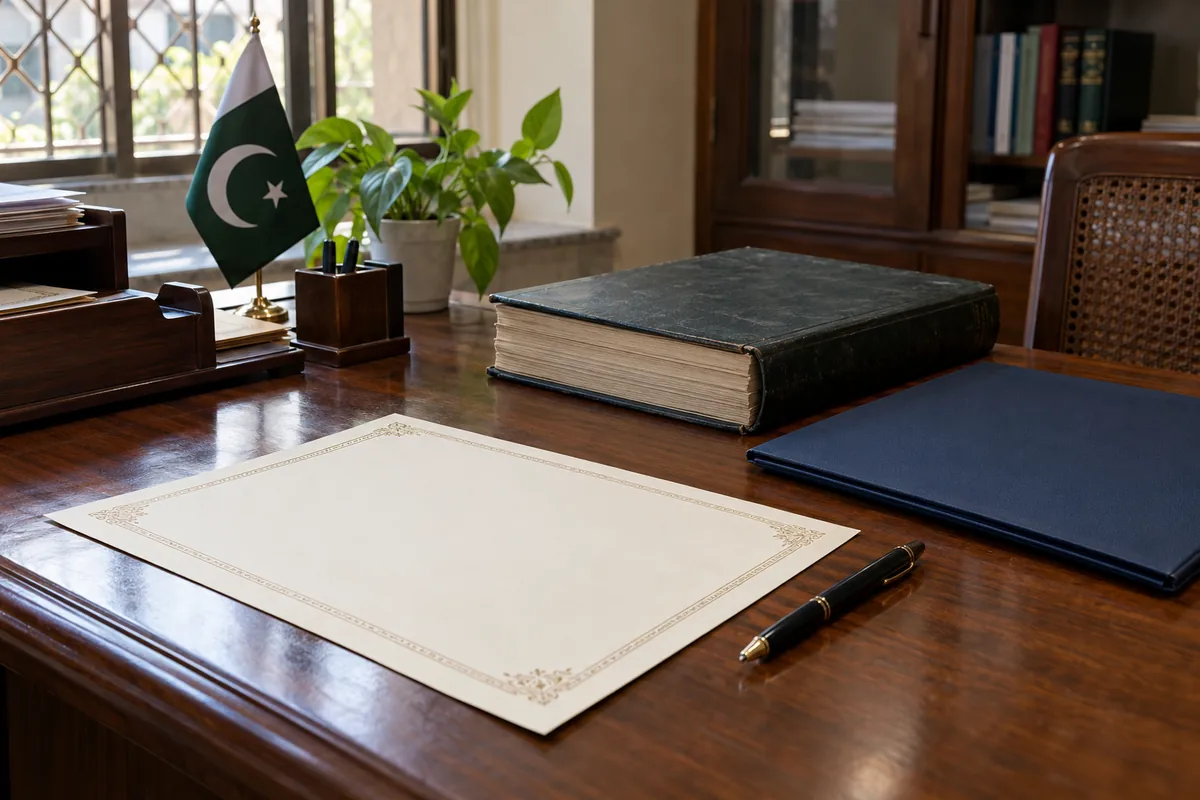 Illustrative blank civil marriage certificate beside a source register