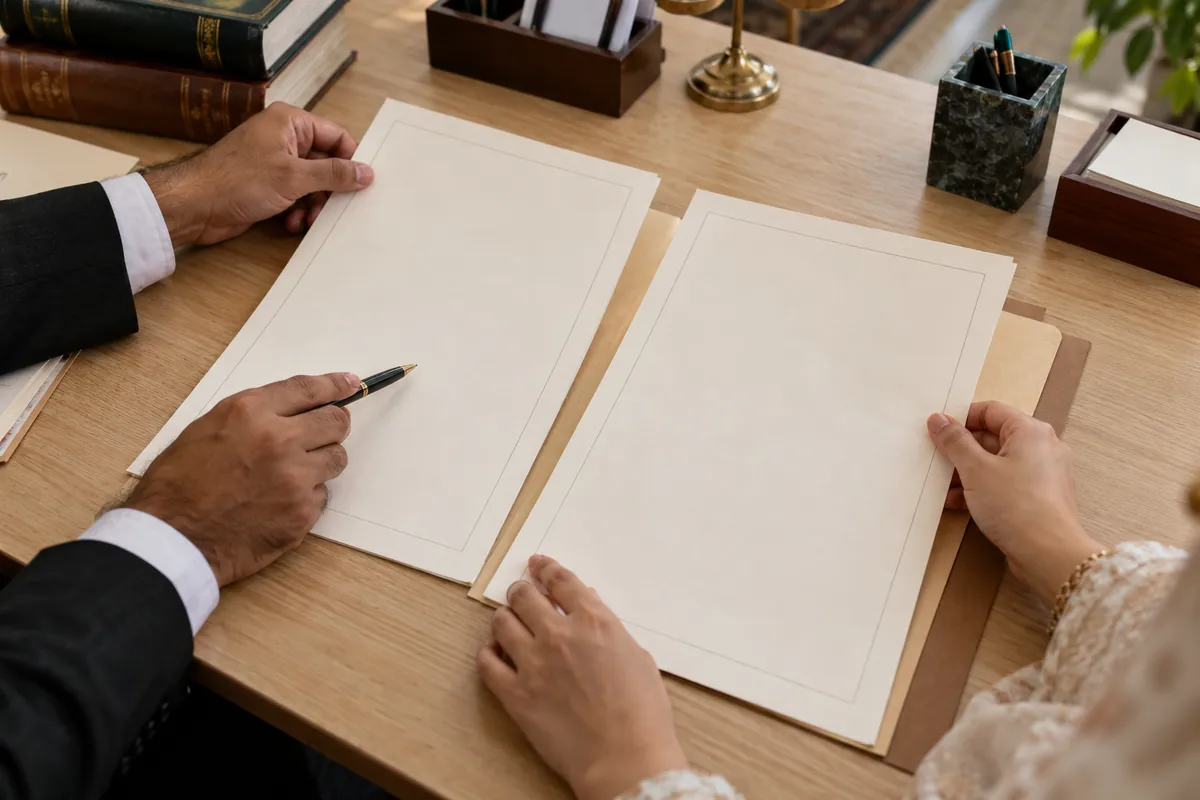 Illustrative review of marriage-record copies without personal information