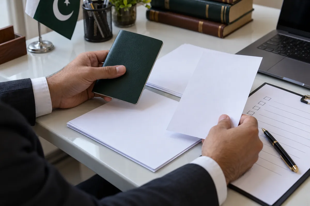 Illustrative identity-document review with no personal information