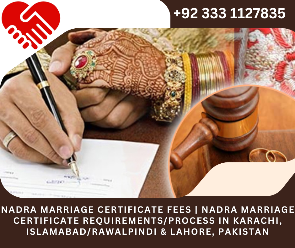 Nadra Marriage Certificate Fees